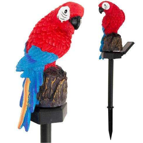 TG71280 LAMPA SOLARNA PAPUGA WBIJANA LAMPKA OGRODOWA LED CZUJNIK ZMIERZCHU SOLAR