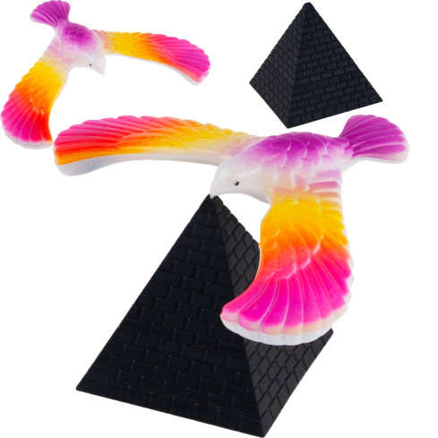 TG71289 MAGICZNY PTAK BALANSUJĄCY NA PIRAMIDZIE ANTYGRAWITACYJNY FIGURKA BALANSUJĄC