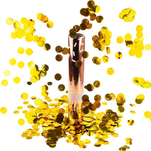 TG71317 KONFETTI ZŁOTE TUBA STRZELAJĄCA NA ŚLUB ZARĘCZYNY WALENTYNKI WESELE