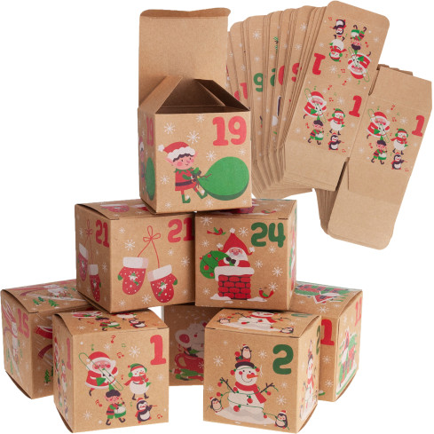 Kalendarz adwentowy, pudełka do składania, pusty, diy, papierowy