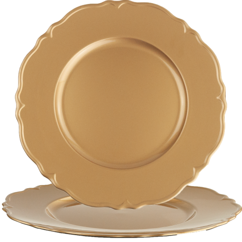 VEN8571 PODTALERZ ZŁOTY TALERZ ŚWIĘTA WESELE ZASTAWA 33X33X2CM