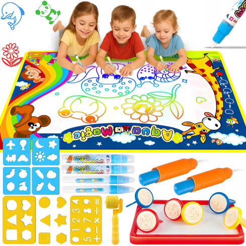 TG67278 DUŻA MATA WODNA DO RYSOWANIA MALOWANIA WODĄ MEGA ZESTAW + AKCESORIA