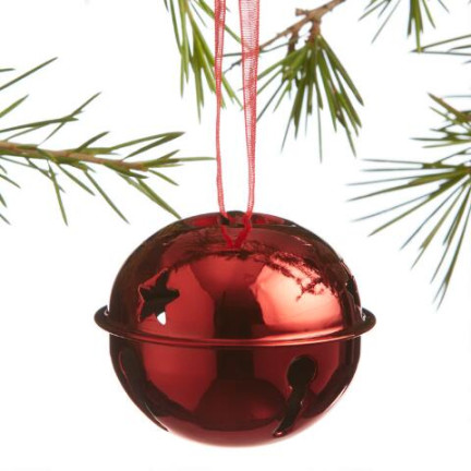 TG61393-3 DZWONECZKI METALOWE 12SZT CZERWONE DZWONIĄ BOMBKI