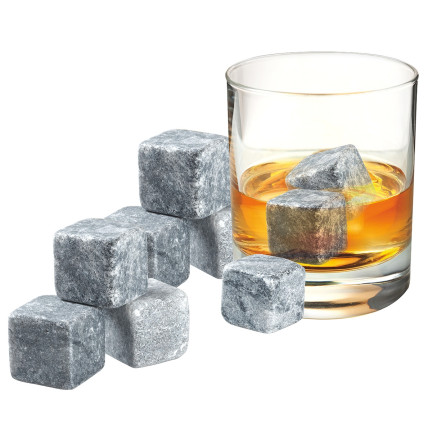 ER76 KAMIENIE LODOWE KAMIENNE KOSTKI WHISKY STONES KOSTKI LODU CHŁODZĄCE ETUI