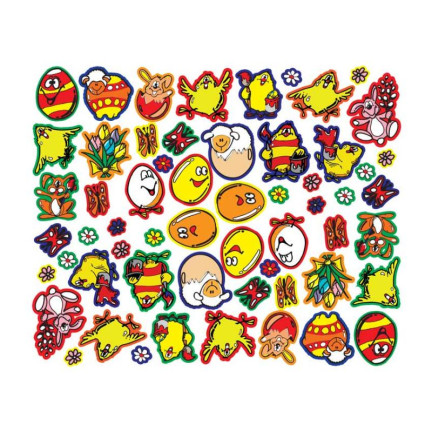 CHEM0083 NAKLEJANKI + 5 BARWNIKÓW DO JAJEK PISANEK