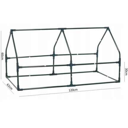 TUN5521 SZKLARNIA OGRODOWA TUNEL FOLIOWY 120x62 rozsadnik