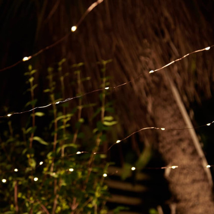 TG64619 LAMPKI SOLARNE NA DRUCIKU CIEPŁE BIAŁE OGRODOWE BALKONOWE 100 LED DEKORACYJNE