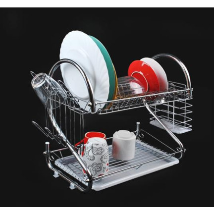 BB63 SUSZARKA DO NACZYŃ DUŻA DWUPOZIOMOWA CHROMOWANA STOJĄCA LUB WISZĄCA OCIEKACZ