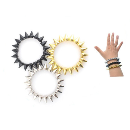 AP46 BRANSOLETKA Z KOLCAMI KOLCE SPIKE ĆWIEKI