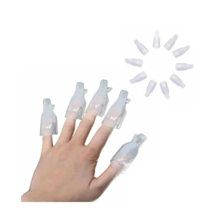 NN75 KLIPSY DO USUWANIA HYBRYDY AKRYLU ŻELU 10szt