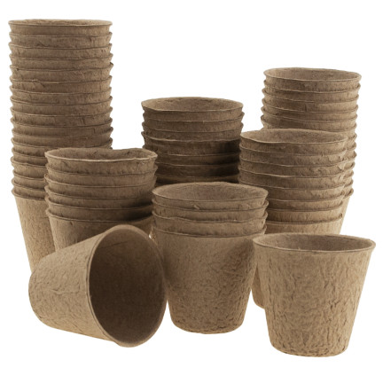 201277 DONICZKI TORFOWE P6 BIODEGRADOWALNE ROZSADOWE SADZONKI ROZSADY 6 cm 60 szt.