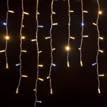 BT-01 LAMPKI SOPLE 300LED CIEPŁE BIAŁE+ZIMNY FLASH 22M CHOINKOWE OGRODOWE