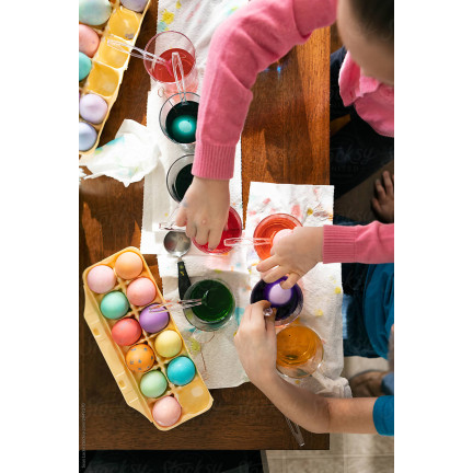 CHEM0083 NAKLEJANKI + 5 BARWNIKÓW DO JAJEK PISANEK