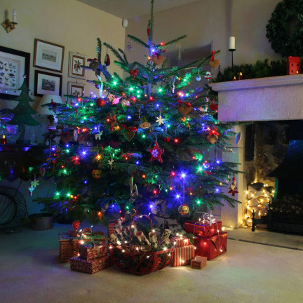 Lampki led 500l, multikolor, choinkowe, świąteczne, zewnętrzne, wewnętrzne, 3+25m