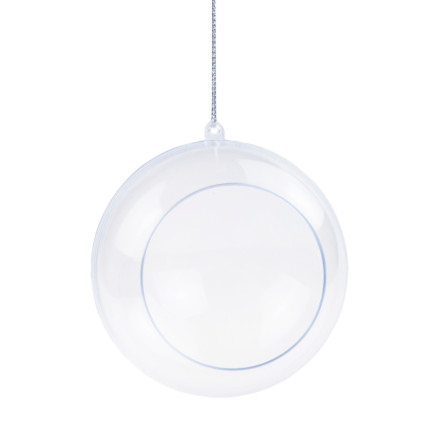 TG68988 BOMBKA KULA AKRYLOWA Z OTWOREM SKŁADANA KULE BOMBKI PLASTIK 6cm PRZEŹROCZYSTE