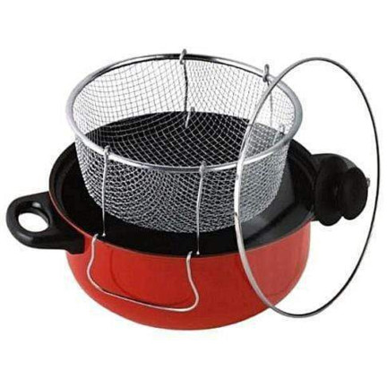 WW29 GARNEK DO SMAŻENIA FRYTEK RYB KURCZAKA PĄCZKÓW SITKO FRYTKOWNICA + KOSZYK