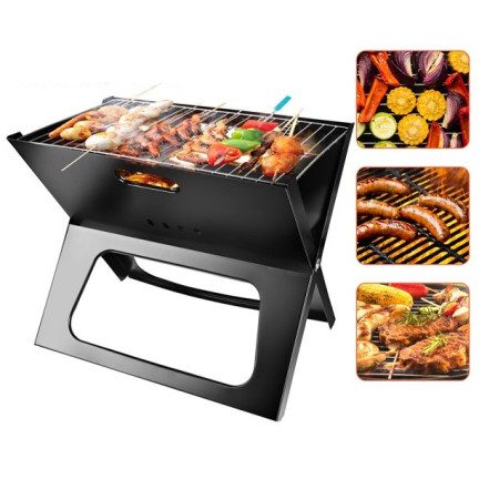 TG71415 DUŻY GRILL OGRODOWY PRZENOŚNY SKŁADANY TURYSTYCZNY BBQ NA KEMPING WALIZKA