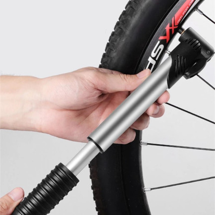 RB26 POMPKA ROWEROWA Z AKCESORIAMI PIŁEK DO ROWERU IGŁA Z UCHWYTEM na RAMĘ PODRÓŻNA