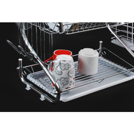 BB63 SUSZARKA DO NACZYŃ DUŻA DWUPOZIOMOWA CHROMOWANA STOJĄCA LUB WISZĄCA OCIEKACZ