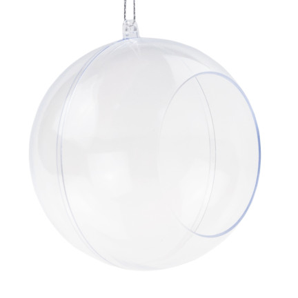 TG68988 BOMBKA KULA AKRYLOWA Z OTWOREM SKŁADANA KULE BOMBKI PLASTIK 6cm PRZEŹROCZYSTE