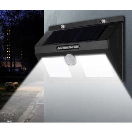 TG56408 HALOGEN PODWÓJNA LAMPA SOLARNA OGRODOWA 40 LED Z CZUJNIKIEM RUCHU