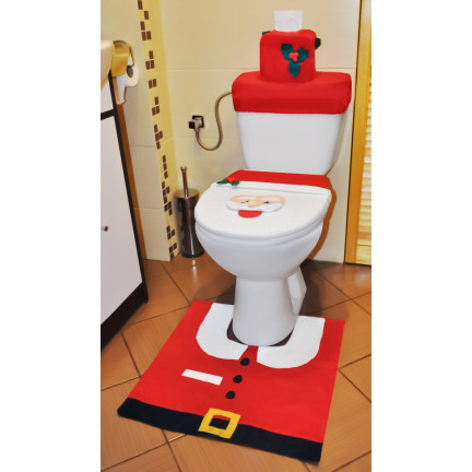 TG44434 ZESTAW ŁAZIENKOWY do WC ŁAZIENKI ŚWIĄTECZNY święty MIKOŁAJ POKROWIEC DYWANIK