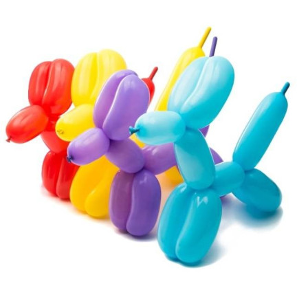 TG48097 BALONY DO MODELOWANIA SKRĘCANIA 50SZT Z POMPKĄ RURKI KOLOROWE ZESTAW