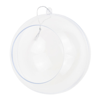 TG68988 BOMBKA KULA AKRYLOWA Z OTWOREM SKŁADANA KULE BOMBKI PLASTIK 6cm PRZEŹROCZYSTE