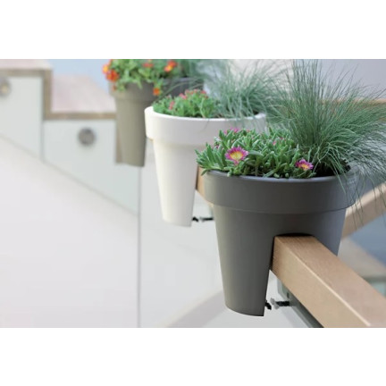 DLOFR250-S433 DONICZKA BALKONOWA NA BALUSTRADĘ PORĘCZ ANTRACYT matowa nakładana