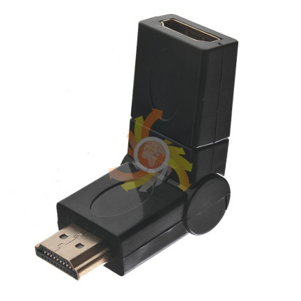 CC25 ADAPTER OBROTOWY 360 HDMI GOLD