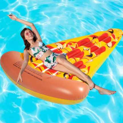 TG48106-2 MATERAC PLAŻOWY PIZZA DMUCHANY DO PŁYWANIA DUŻY WYGODNY MORZE BASEN WAKACJE