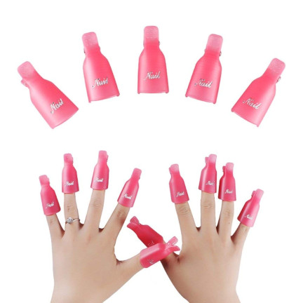 NN75 KLIPSY DO USUWANIA HYBRYDY AKRYLU ŻELU 10szt