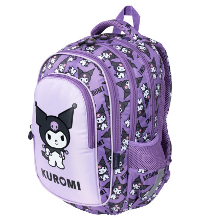 KUR1 PLECAK TORNISTER SZKOLNY KUROMI SANRIO FIOLET ORYGINALNY LICENCJA ST.MAJEWSKI 22L 4 KOMORY