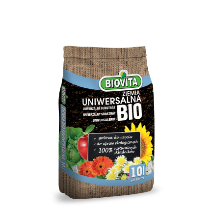 BIO15 ZIEMIA UNIWERSALNA BIO EKOLOGICZNA DO KWIATÓW ROŚLIN 10L Z NAWOZEM