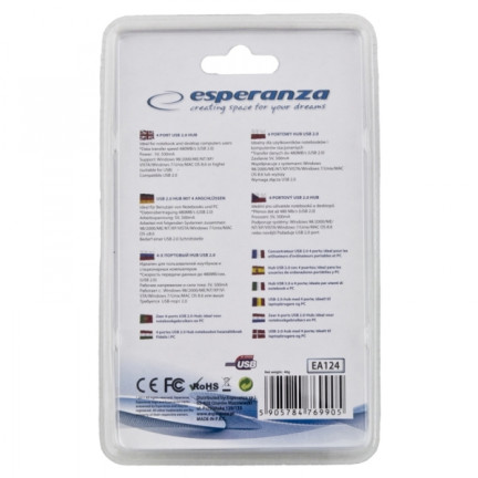 ES268 USB 2.0 HUB 4 PORTY EA124