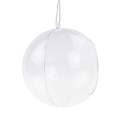 TG68988 BOMBKA KULA AKRYLOWA Z OTWOREM SKŁADANA KULE BOMBKI PLASTIK 6cm PRZEŹROCZYSTE