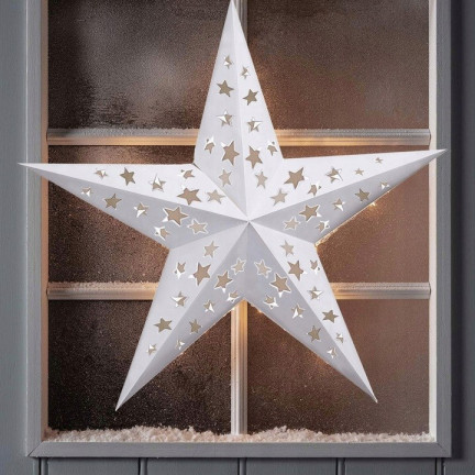 TG59707-1 DUŻA GWIAZDA SKŁADANA ŚWIĄTECZNA WITRAŻ PAPIEROWA GWIAZDKA BOŻONARODZENIOWA