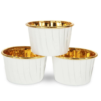 TG80292-5 PAPILOTKI DO MUFFINEK ZŁOTE KUBECZKI FOREMKI NA BABECZKI ZŁOTY 50szt