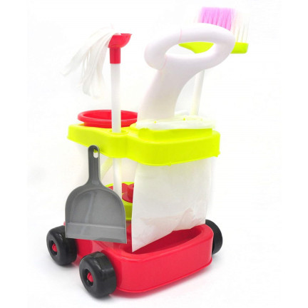 TG59969 ZESTAW SPRZĄTAJĄCY WÓZEK AKCESORIA DLA DZIECI MOP