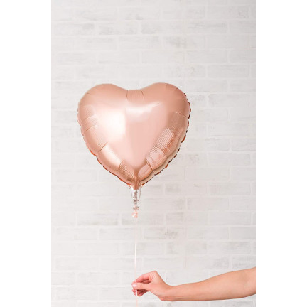 TG66235-3 BALON FOLIOWY SERCE RÓŻOWE SERDUSZKO NA HEL