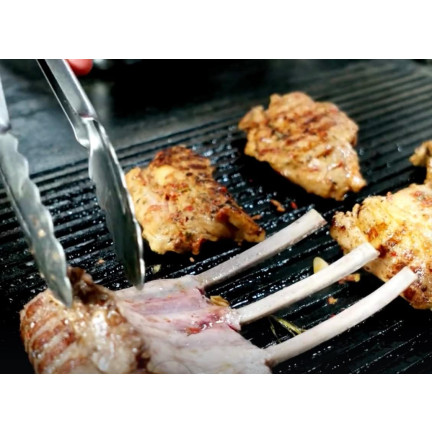 BBQ0711 SZCZYPCE KUCHENNE DO GRILLA ZE STALI NIERDZEWNEJ 28CM DO GOTOWANIE STEKÓW