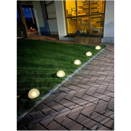 TG55962 LAMPA SOLARNA PÓŁKULA KOLOROWE 5SZT 5 LED WBIJANA LAMPY SOLARNE