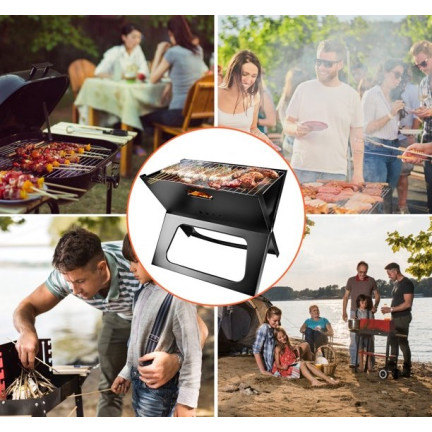 TG71415 DUŻY GRILL OGRODOWY PRZENOŚNY SKŁADANY TURYSTYCZNY BBQ NA KEMPING WALIZKA