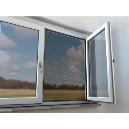 ZZ80 MOSKITIERA SIATKA NA OKNO OWADY 130x150 +RZEP CZARNA PRZECIW OWADOM KOMAROM