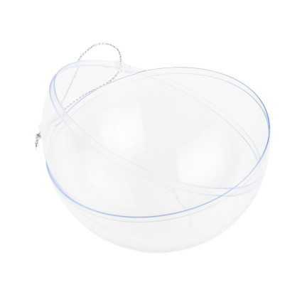 TG68988 BOMBKA KULA AKRYLOWA Z OTWOREM SKŁADANA KULE BOMBKI PLASTIK 6cm PRZEŹROCZYSTE