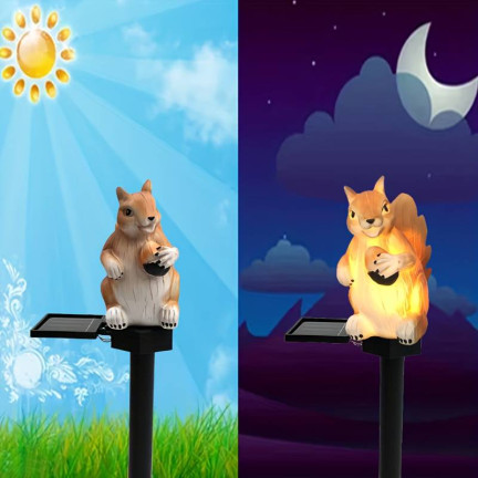 TG71282 LAMPA SOLARNA WIEWIÓRKA WBIJANA LAMPKA OGRODOWA LED CZUJNIK ZMIERZCHU SOLAR