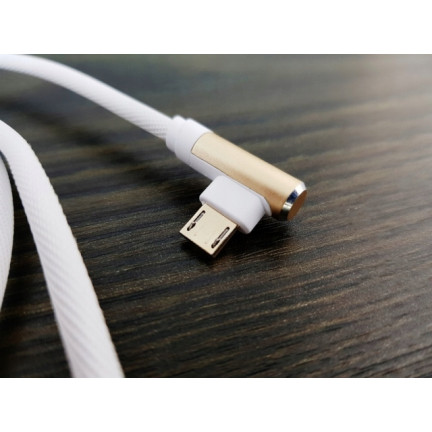 13679 Kabel micro USB boczny nylon 100cm aluminium