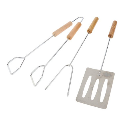 TG72010 ZESTAW AKCESORIÓW SZTUĆCÓW PRZYBORY DO GRILLOWANIA GRILLA 3 ELEMENTY GRILL