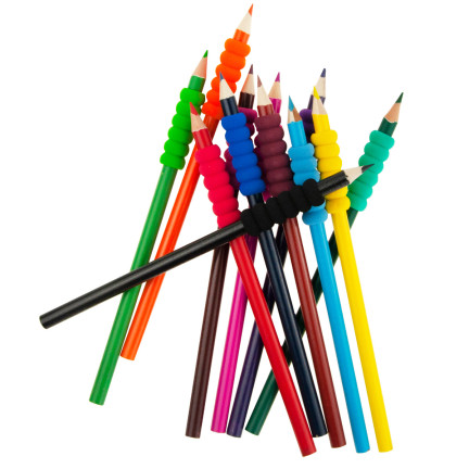 701801 KREDKI OŁÓWKOWE Z UCHWYTEM PIANKOWYM ZESTAW 12SZT