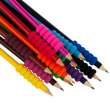 701801 KREDKI OŁÓWKOWE Z UCHWYTEM PIANKOWYM ZESTAW 12SZT